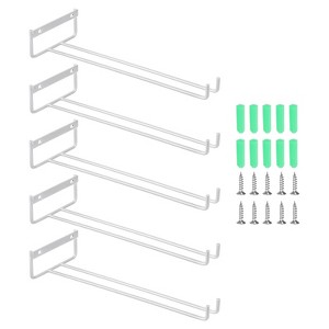 Unique Bargains High-Grade Durable Space Saving Easy Installation Wine Glass Rack 5 Set - 1 of 4