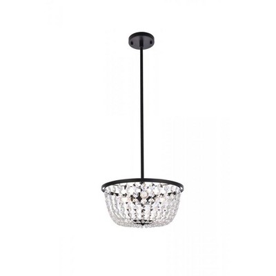 Elegant Lighting Gianna 13 inch pendant in black