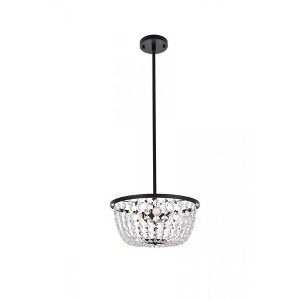 Elegant Lighting Gianna 13 inch pendant in black - 1 of 4