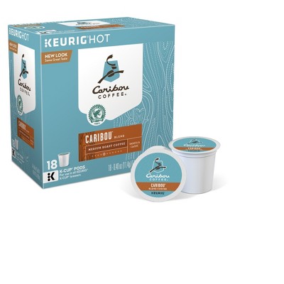 Caribou Coffee Caribou Blend Medium Roast Coffee - Keurig K-Cup Pods - 18ct