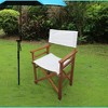 VYNXARIA White Folding Chair Wooden Director Chair Canvas Folding Chair Folding Chair 2pcs/set populus + Canvas - 4 of 4