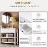 50" Modern Console Table, Entryway Table with 2-Tier Open Storage Shelf and 3 Storage Drawers, Vintage Wooden Sofa Table with Pine Wood Frame and Leg - 3 of 4