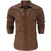 Men's Western Cowboy Shirts Casual Embroidered Long Sleeve Button Down Shirt - 2 of 4