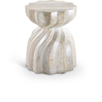 Meridian Furniture,Caserta Marble Finish Concrete End Table