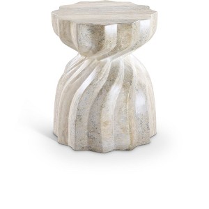 Meridian Furniture,Caserta Marble Finish Concrete End Table - 1 of 4