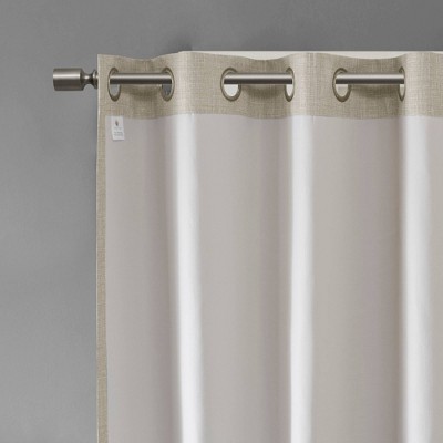 Taupe Blackout Polyester Grommet Top Window Panel