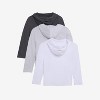 X RAY 3 Pack Kids And Boys 100% Cotton Long Sleeve Hoodie T-Shirts - 2 of 4