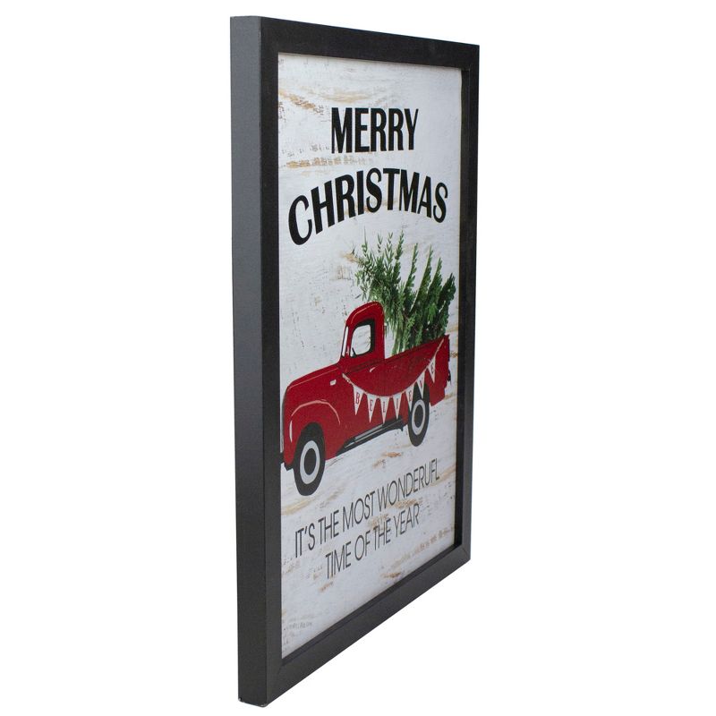 Northlight 16" Lighted Red and Green Merry Christmas Canvas Wall Art, 2 of 3