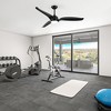 Airsurfer 60-in Matte Black Ceiling Fan with Light, 3 Black Blades, LED Color-Changing, Remote Included, 6" & 12" Downrods - 2 of 4