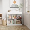 Kids Bookshelf, Toy Storage Organizer, 5-Cubby Bookcase, Toddlers Playhouse Cabinet Shelf, Wood Storage Toy Shelf for Playroom, Nursery, Kids Room - 3 of 4