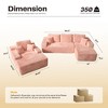 XIZZI Modular Sectional Sofa Couch, L/U-Shape Upholstered Couch, Modern Minimalist Couches for Living Room, Free Combination Deep Seat Corner Couch - 3 of 4