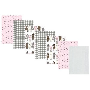 Luvable Friends Hudson Baby Flannel Burp Cloths 7pk Set - 1 of 2