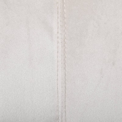 Beige Velvet Channel Stitch 3-Seater Shell Sofa with Gold Legs