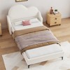 NicBex Twin Platform Bed Frame with Upholstered Cloud-Shaped Headboard for Kids,Sturdy Wood Slats Support,No Box Spring Needed,Easy Assembly,Beige - 2 of 4