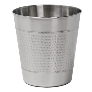 happimess Riley Modern Classic Hammered Steel Accent 2-Gallon Wastebasket - 1 of 4