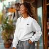 Dalix Butterfly Embroidery Relaxed Crewneck Sweatshirt Soft Fleece Fit Lounge Womens - 4 of 4