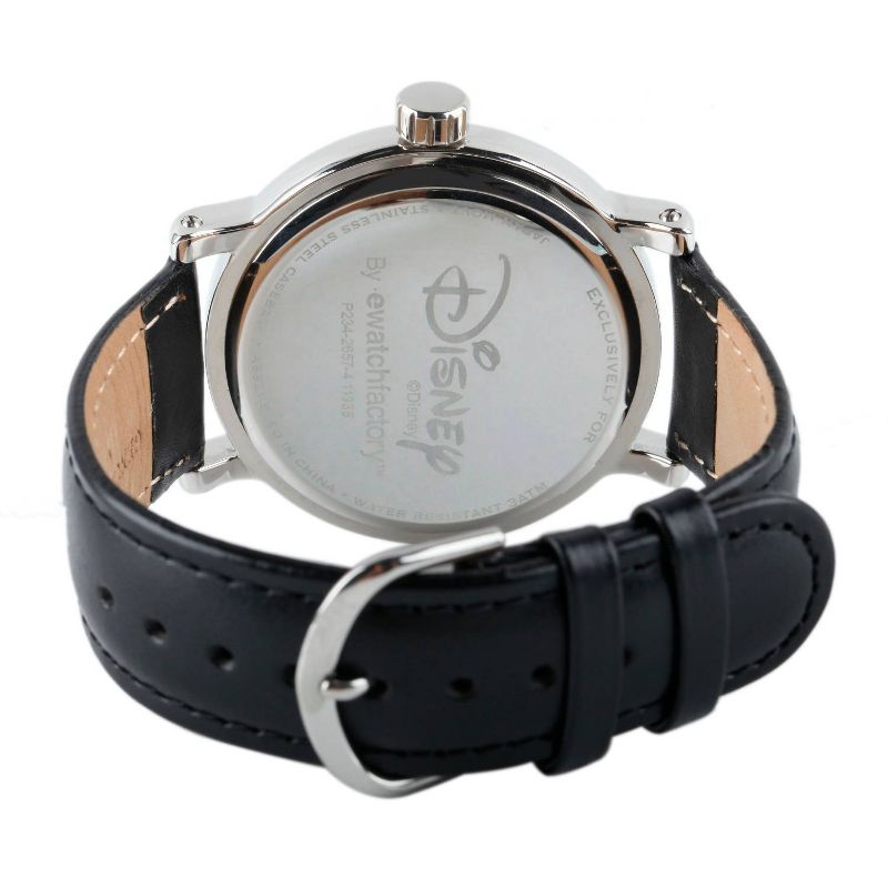 Men&#39;s Disney Mickey Mouse Shinny Black &#38; White Vintage Articulating Watch with Alloy Case - Black, 3 of 6
