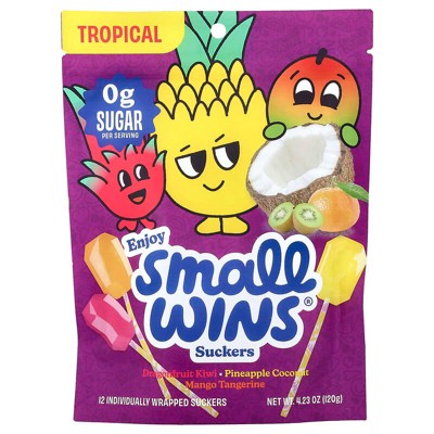 Enjoy Small Wins, Suckers, Tropical Fruit, 12 Count, 4.23 oz
