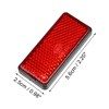Unique Bargains Motorcycle Rectangular Stick-on Safety Spoke Reflective Warning Reflector Red 8 Pcs - 4 of 4