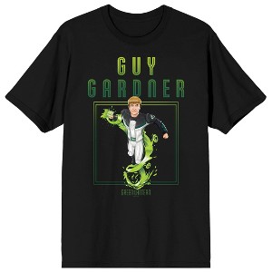 Superman 2025 Guy Gardner Gradient Name Text Adult Black Crew Neck Short Sleeve T-shirt - 1 of 3