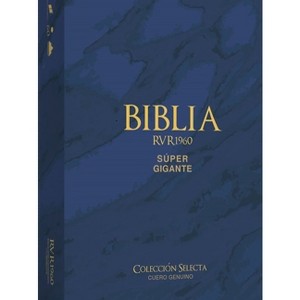 Biblia Rvr 1960 Letra Súper Gigante Cuero Genuino Azul Con Índice (Bible Rvr 1960 Super Giant Print Genuine Leather Bllue (Spanish Edition) - 1 of 1