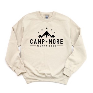 Simply Sage Market Women's Camp More Worry Less Mountains Gildan Sweatshirt - 1 of 2