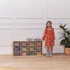 ECR4Kids Streamline 12 Cubby Tray Cabinet with 15 Scoop Front Storage Bins, 3x4, Natural - 4 of 4
