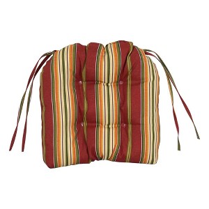 Blazing Needles, 16-inch Spun Polyester Patterned Outdoor U-shaped Tufted Chair Cushions (Set of 2) - 1 of 1
