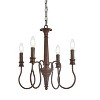 Elegant Lighting Flynx 4 lights pendant in weathered oak - 3 of 4
