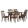 Modern Indoor 6 Seater Dining Room Table and Dining Chairs,7 Pieces Wood Farmhouse Kitchen Table and Parsons Dining Chairs Set-Cuddlewood - 2 of 4