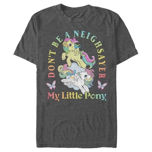 Men s My Little Pony Rainbow Neighsayer T Shirt Charcoal Heather X Large