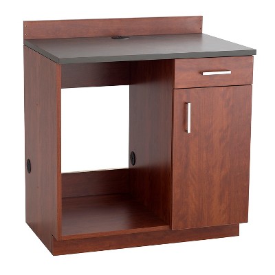 Photo 1 of Safco Break Room Appliance Base Cabinet Mahogany/Slate 36H x 36W x 25D 1705MH