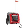 vidaXL Pet Bike Trailer Red and Gray Oxford Fabric&Iron - 3 of 4