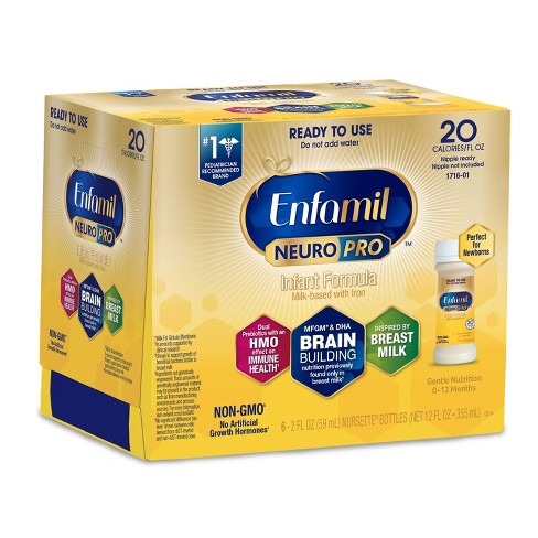 Enfamil Neuropro Infant Formula Ready To Use Bottles 6ct 2 Fl Oz Each Target