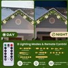 MOEPISY 9FT 80LED Xmas Pre-lit Wreath Lights with Timer Decorated with Christmas Flower Ball Pinecones Berry - 4 of 4