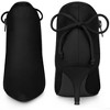 Perphy Women's Pointed Toe Side Zip Back Bow Kitten Heel Ankle Booties - 2 of 4