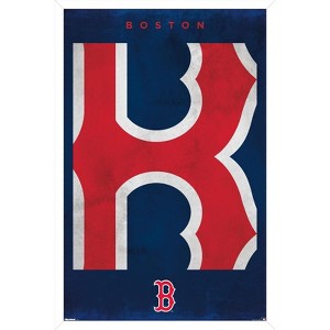 Trends International MLB Boston Red Sox - Logo 25 Framed Wall Poster Prints - 1 of 4