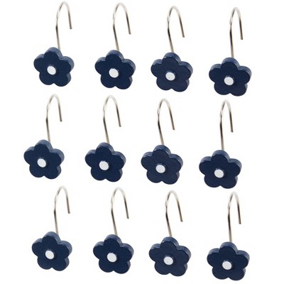 The Lakeside Collection Liberty Floral Bath Collection - Set of 12 Shower Hooks 12 Pieces