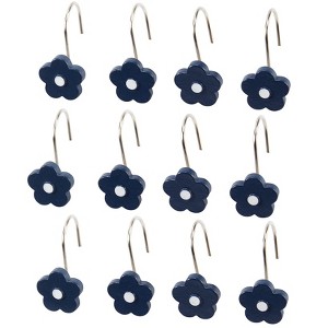 The Lakeside Collection Liberty Floral Bath Collection - Set of 12 Shower Hooks 12 Pieces - 1 of 2