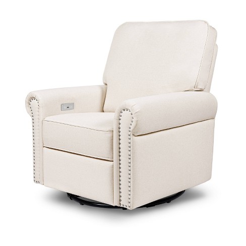 Namesake Linden Power Recliner and Swivel Glider with USB Port Performance Cream Eco Weave