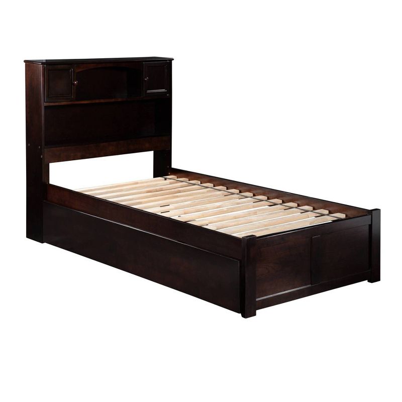 Newport Bed with Twin Urban Trundle Bed Flat Panel Footboard - AFI, 1 of 10
