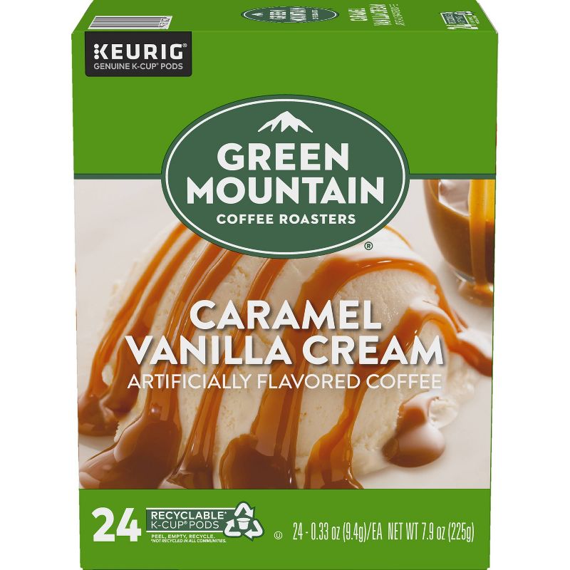 24ct Green Mountain Coffee Caramel Vanilla Cream Keurig K-Cup Coffee Pods Flavored Coffee Light Roast, 4 of 11