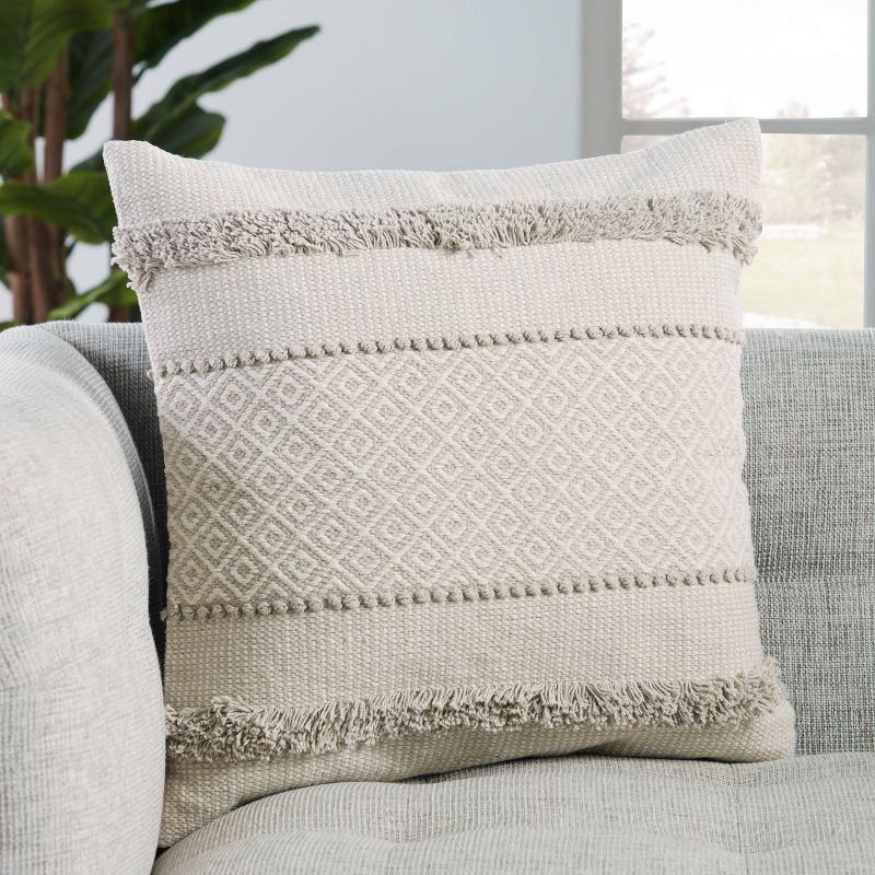 20&#34;x20&#34; Oversize Vibe by Imena Geometric Square Throw Pillow Cover Light Gray/Ivory - Jaipur Living, 5 of 6