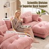 118" Velvet U-Shaped Cloud Modular Sectional Sofa with 2 Ottomans & Bolster Pillows, Comfy Deep Seat Couch for Living Room, No Tools Needed - 2 of 4