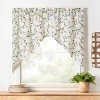 Ellis Vintage Stylish Medium Scale Printed Vine Pattern 1.5" Rod Pocket Tailored Swag 56"x36" Azure - 2 of 4
