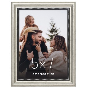 Americanflat Vintage Picture Frame with Beaded Accents with Shatter Resistant Glass and Easel Stand - 1 of 4