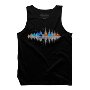 Men's Design By Humans Sounds of Nature Color Tree Notes By NomAdartStudio Tank Top - 1 of 2