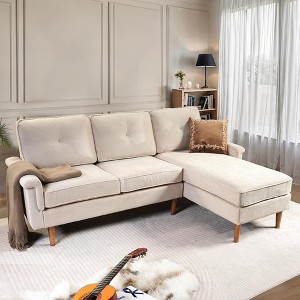 XIZZI Modular Sectional Sofas for Living Room, Modern L-Shaped Couch High Density Sponges Breathable Fabric - 1 of 4