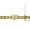 EVERLY JEWELRY | Yellow Plated Sterling Silver 0.88 CT TGW Cubic Zirconia Heart Necklace, 16"+2"ext - 2 of 4