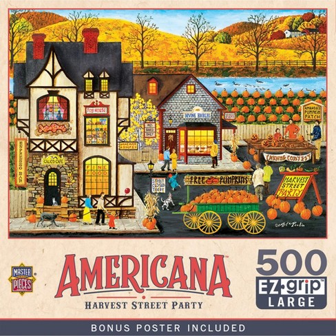 MasterPieces 500 Piece EZ Grip Jigsaw Puzzle - Harvest Street Party. - image 1 of 4